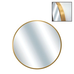 Καθρέπτης Τοίχου Στρογ. Με Χρυσό Πλαίσιο Αλουμινίου 60x4cm Marhome 23358-1