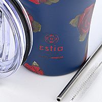 Θερμός με Καλαμάκι  Coffee Mug Save The Aegean Electric Roses 350ml