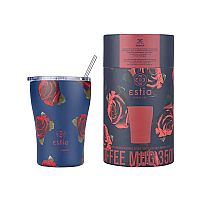 Θερμός με Καλαμάκι  Coffee Mug Save The Aegean Electric Roses 350ml