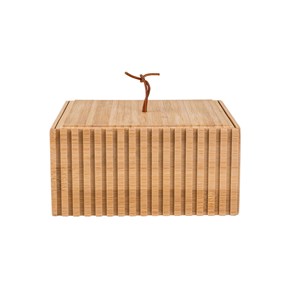 Κουτί Αποθήκευσης και οργάνωσης Bamboo Essentials 15x15x7cm Estia