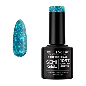 Ημιμόνιμο Βερνίκι 8ml – 1097 Fountain Glitter Elixir