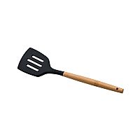 Σπάτουλα Τρυπητή Bamboo Essentials Σιλικόνης Μαύρη  32cm Estia 