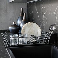Πιατοθήκη Με Δίσκο Μεταλλική Ανθρακί 47x32x11,5εκ. Max Home 