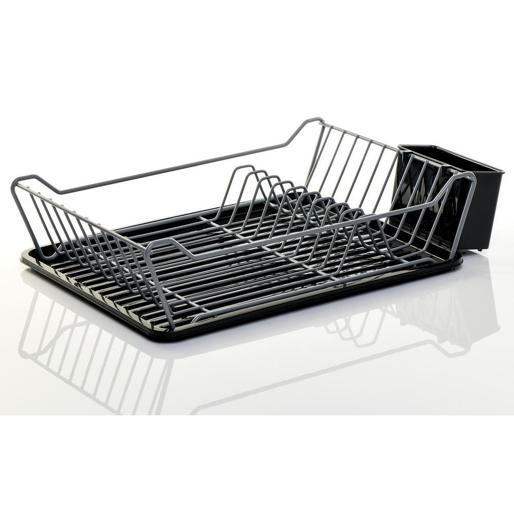Πιατοθήκη Με Δίσκο Μεταλλική Ανθρακί 47x32x11,5εκ. Max Home