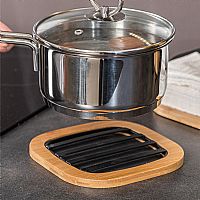 Βάση Μαγειρικού Σκεύους Bamboo Essentials Μεταλλική 17x17x1cm  Estia