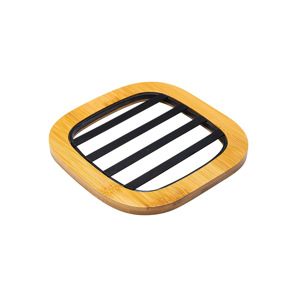 Βάση Μαγειρικού Σκεύους Bamboo Essentials Μεταλλική 17x17x1cm Estia