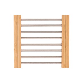 Βάση Μαγειρικού Σκεύους Bamboo Essentials Inox Πτυσσόμενη 22x21.3x2.2cm  Estia  