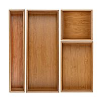 Κουτί Αποθήκευσης Συρταριού Bamboo Essentials 15x15x7cm Estia 03-17545