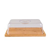 Βάση τυριών  Bamboo Essentials με πλαστικό καπάκι 24x18x7,5cm Estia 01-12960