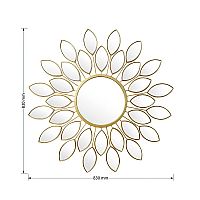 Καθρέπτης Flower Μεταλλικός χρυσό 83x2.5x83εκ