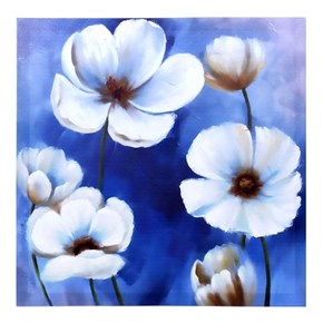 Πίινακας Καδρο Μπλε  Λουλούδια  Fylliana 373-91-882 60x60cm