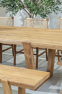 Τραπέζι Εξωτερικού Χώρου TEAK Riftan 260X105X75cm 