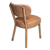 Δερμάτινη Καρέκλα Μασίφ Ξύλο  47x54.5x78H