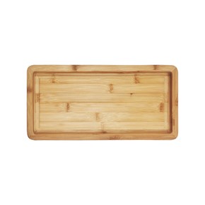 Ξύλινο Πλατώ σερβιρίσματος με λούκι 35x17x1,8cm
