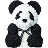 Αρκουδάκι από μαύρα-λευκά τριαντάφυλλα Panda 25cm