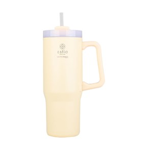 Ποτήρι Θερμός BPA Free 900ml Lily white Estia Straw Tumbler XL Save The Aegean