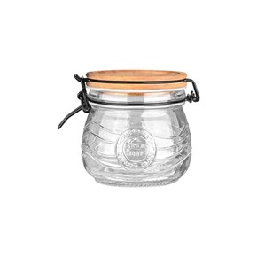 Γυάλινο Δοχείο αποθήκευσης  με clip Lid  500ml Estia 