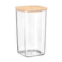 Δοχείο Αποθήκευσης Πλαστικό  Bamboo Essentials Με καπάκι Στοιβαζόμενο 1200ml Estia 