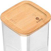 Δοχείο Αποθήκευσης Πλαστικό  Bamboo Essentials Με καπάκι Στοιβαζόμενο 1200ml Estia 