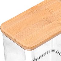 Δοχείο Αποθήκευσης Πλαστικό  Bamboo Essentials Με καπάκι Στοιβαζόμενο 1650ml Estia 