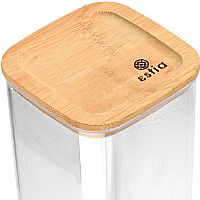 Δοχείο Αποθήκευσης Πλαστικό  Bamboo Essentials Με καπάκι Στοιβαζόμενο 1700ml Estia 