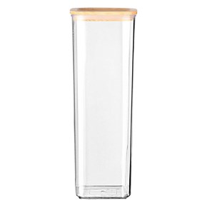 Δοχείο Αποθήκευσης Πλαστικό  Bamboo Essentials Με καπάκι Στοιβαζόμενο 1700ml Estia 