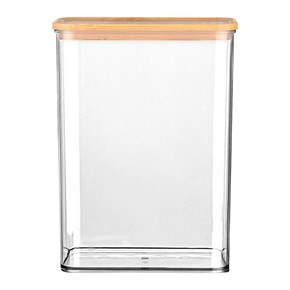 Δοχείο Αποθήκευσης Πλαστικό  Bamboo Essentials Με καπάκι Στοιβαζόμενο 2500ml Estia 