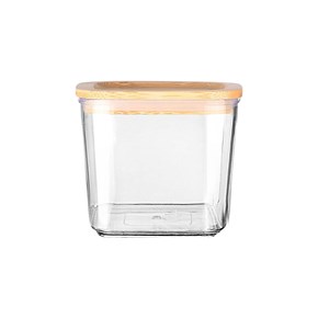 Δοχείο Αποθήκευσης Πλαστικό  Bamboo Essentials Με καπάκι Στοιβαζόμενο 500ml Estia 