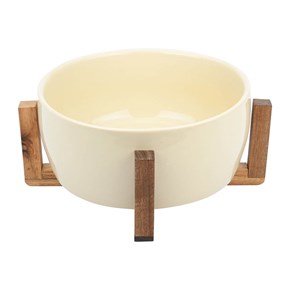 Σαλατιέρα Allure Με Βάση  Ivory 28cm 