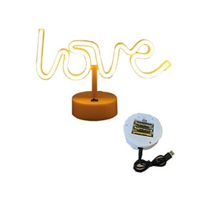 Φωτιστικό με Νέον love Λευκό 33cm