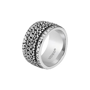 Ανδρικό Δαχτυλίδι με Ζιργκόν από Ατσάλι Zippo 13mm