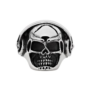 Ανδρικό Δαχτυλίδι από Ατσάλι Skull Ring Zippo 27mm