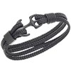 Senza Βραχιόλι Ανδρικό Αγκυρα Steel Leather Strap 21cm
