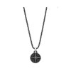 Κολιέ Πυξίδα από Ατσάλι με Gun Metal καδένα 60cm Senza 