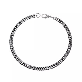 Ανδρικό Βραχιόλι Stainless Steel Gun Metal 17-23cm