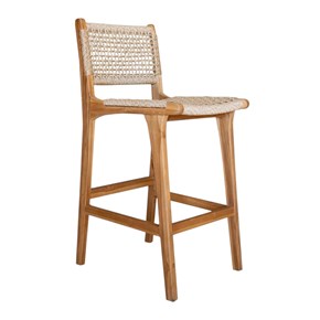 Σκαμπό από Ξύλο Teak  Εξωτερικού Χώρου Bari 47x55x108cm