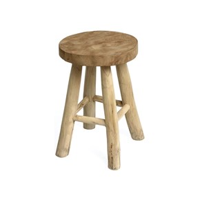 Σκαμπό από Ξύλο Teak  Εξωτερικού Χώρου Stool 30x45cm