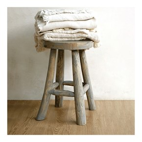 Σκαμπό από Ξύλο Teak  Εξωτερικού Χώρου Stool 30x45cm