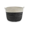 Καλάθι Υφασμάτινο Λευκό - Γκρι 25x25cm