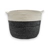 Καλάθι Υφασμάτινο Λευκό - Γκρι 30x30cm