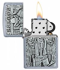 Αναπτήρας Saloon Skull Emblem DesignZippo® 