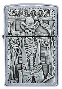 Αναπτήρας Saloon Skull Emblem DesignZippo® 