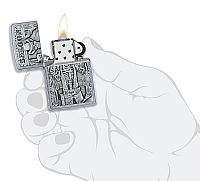 Αναπτήρας Saloon Skull Emblem DesignZippo® 