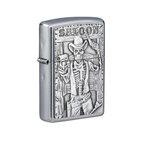 Αναπτήρας Saloon Skull Emblem DesignZippo® 