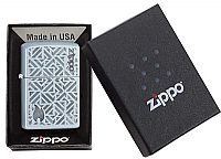 Αναπτήρας  Geometric Design Steel Ασημί Zippo® 