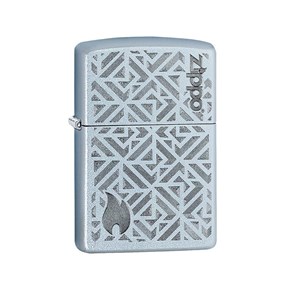 Αναπτήρας  Geometric Design Steel Ασημί Zippo® 