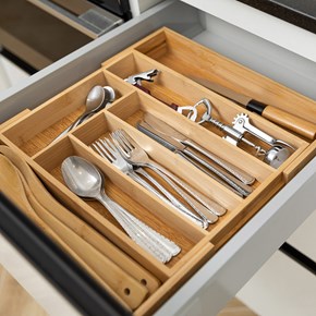 Θήκη  Συρταριού για Μαχαιροπίρουνα  Bamboo Essentials Επεκτεινόμενη