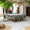 Σετ Τραπεζαρίας Ξύλου & Πλέξης “Linum” για Αίθρια & Βεράντες