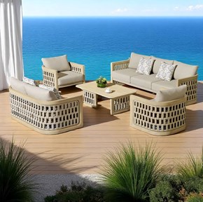 SOLENA – Σετ Καθιστικού Εξωτερικού Χώρου από Teak για Premium Χαλάρωση