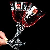 Ποτήρια Κρασιού Κρυστάλλινα Κολονάτα Melodia RCR Σετ 6τμχ 210ml